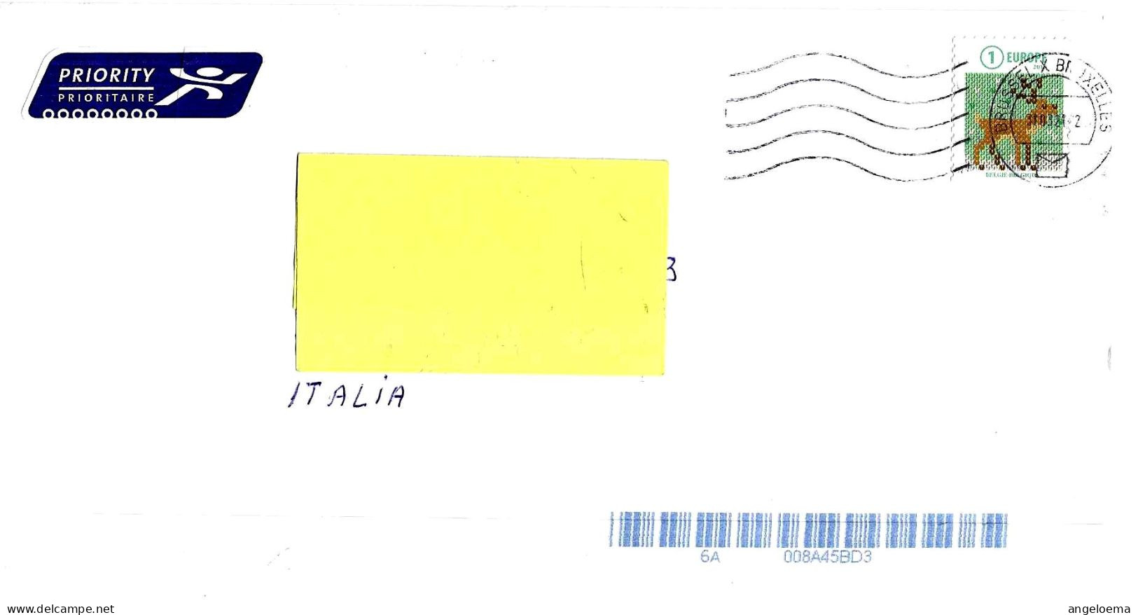 BELGIO BELGIQUE - 2021 Lettera Prioritaria Per L'Italia Con Francobollo Singolo 2015 Tariffa Europa - 18168 - Covers & Documents