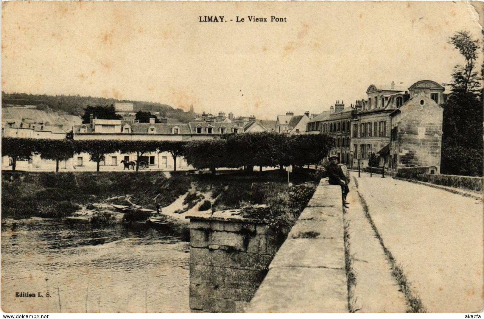 CPA LIMAY Le Vieux Pont (617618) - Limay