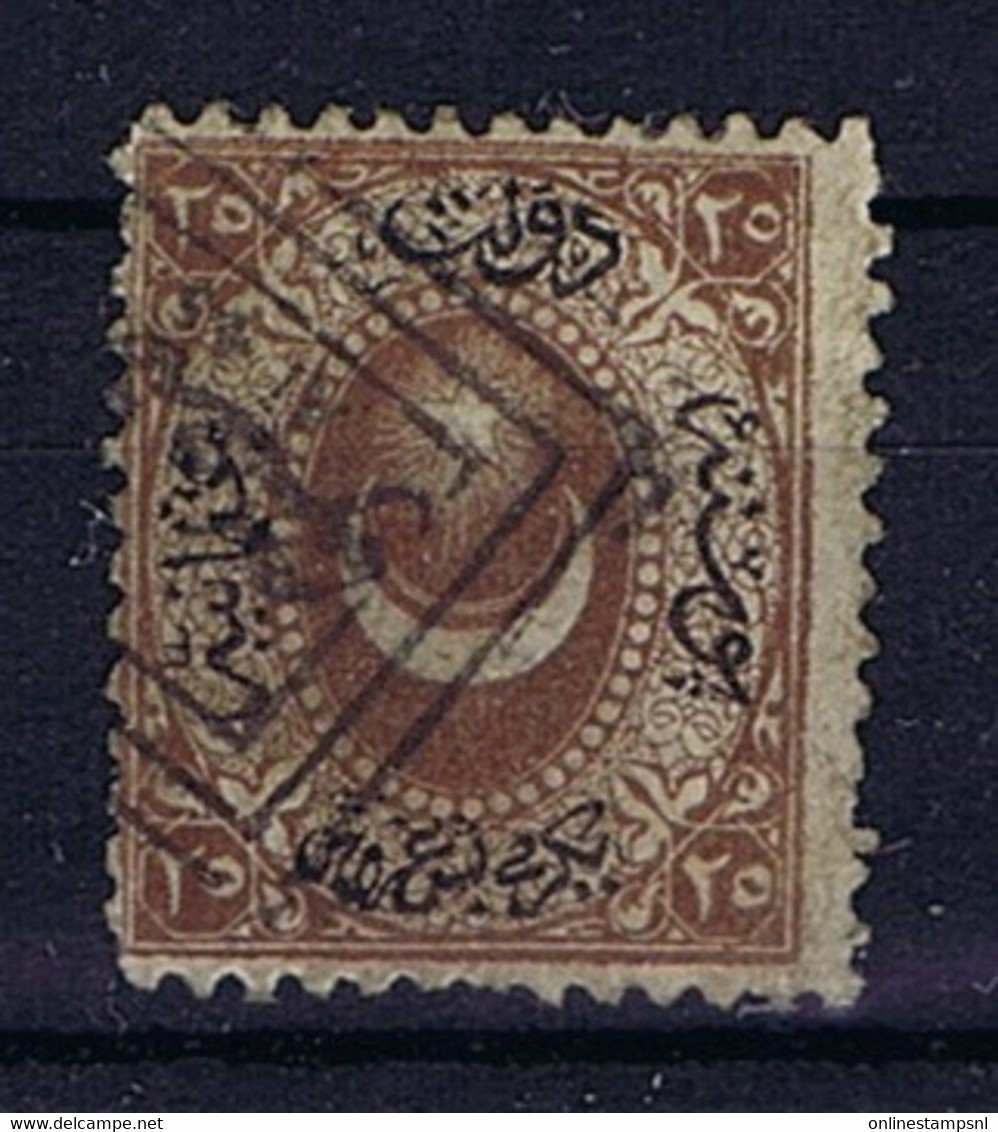 Turkey: Mi Porto 9 Used 1865 Thin Spot - Oblitérés