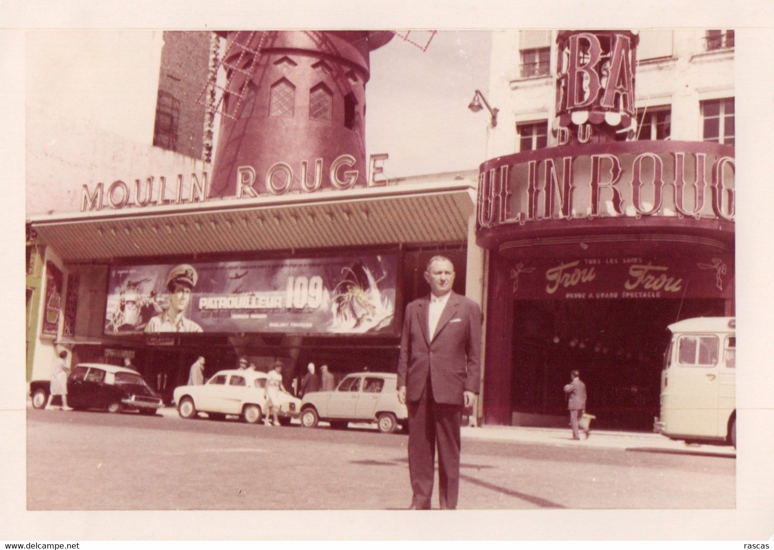 PHOTO ORIGINALE AL 1 - FORMAT 12.8 X 9 - PARIS - MOULIN ROUGE - 1963 - Lieux