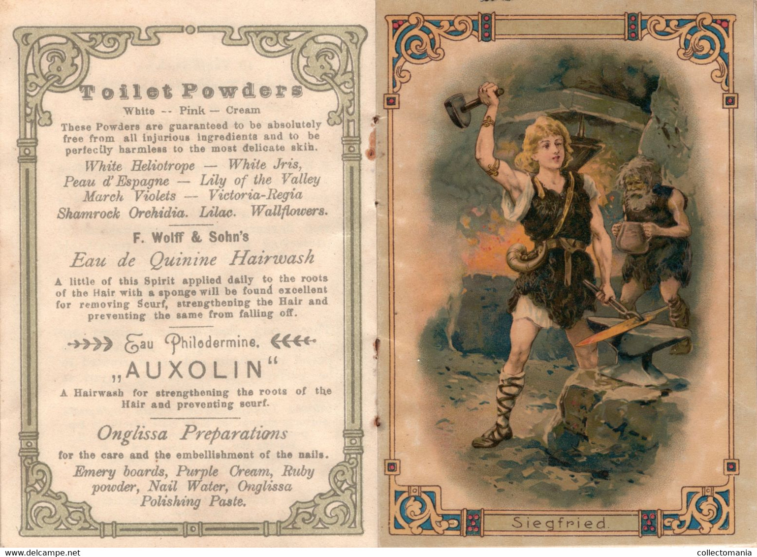 Litho Calendar Booklet Perfume 1906 F. Wolff & Sohn's The Ring Of The  Nibelungen Walküre Rheingold Siegfried WALKURE - Profumeria Antica (fino Al 1960)