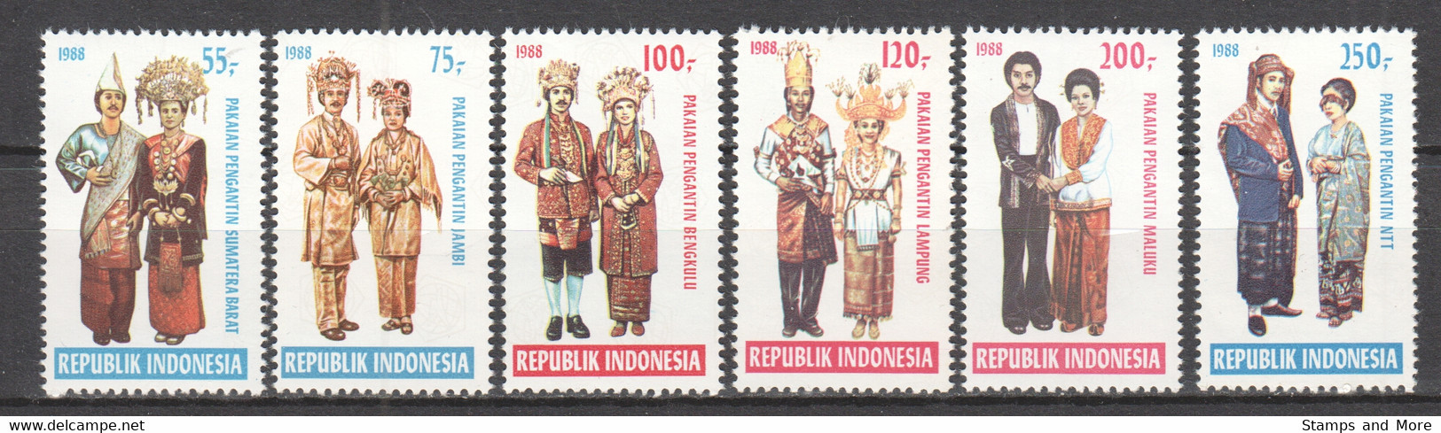 Indonesia 1988 Mi 1268-1273 MNH FOLKLORE - Indonesia