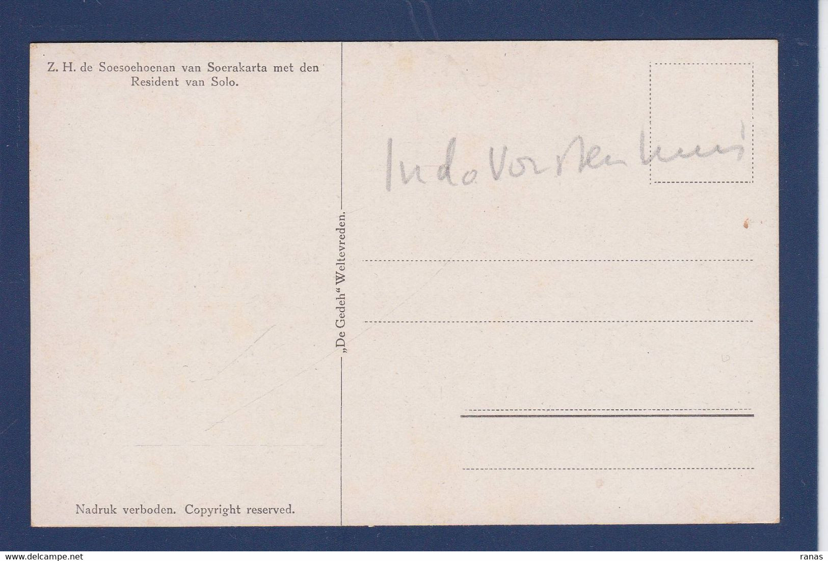 CPA Indonésie Non Circulé Dutch East Indies Inde Royalty Voir Dos - Indonesië