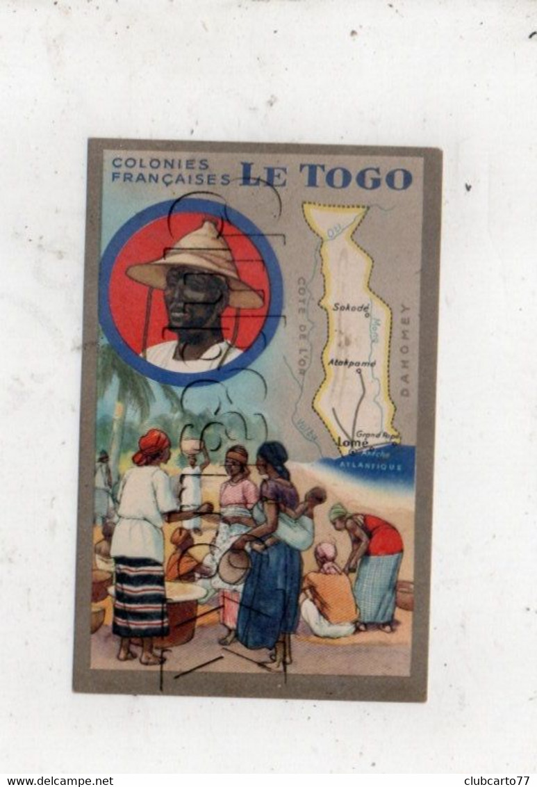 Togo : Carte Géographique Avec Illustration Ed Lion Noir En 1945 (animé) PF. - Togo