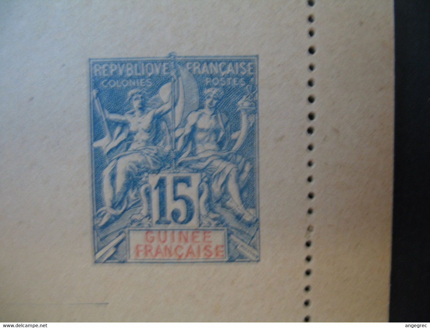 Entier Postal  Carte Postale  Guinée Française  Type Groupe  15c   Voir Scan - Covers & Documents