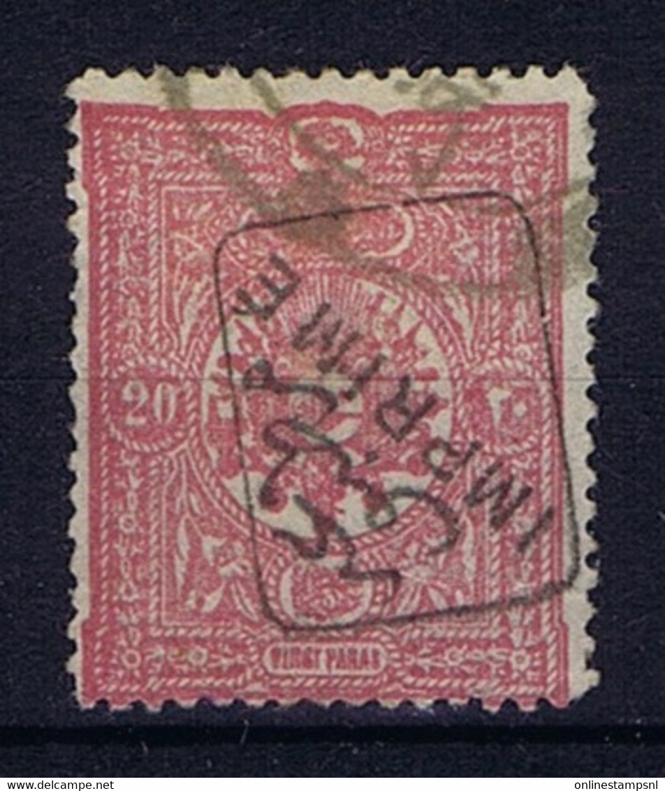 Turkey: Mi 75  Isf 163 1892 Used , Cancelled, Obl. Surcharge Reverse Newspaper Stamp - Oblitérés