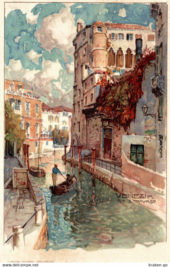 CPA M. WIELANDT - Venezia Città - Rio San Trovaso - VELTEN - NV - W045 - Wielandt, Manuel