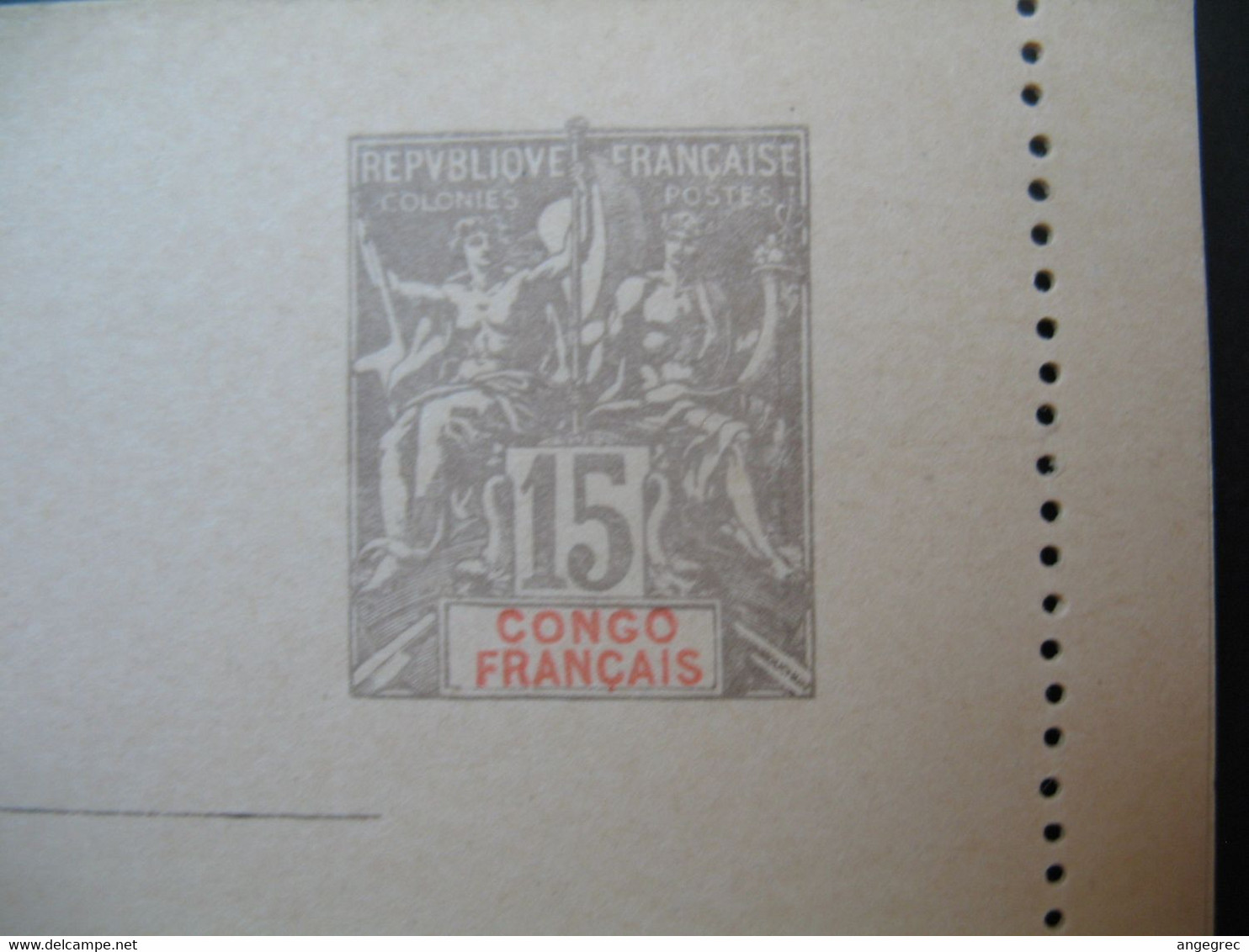 Entier Postal  Carte Lettre Congo Français  Type Groupe  15c   Voir Scan - Briefe U. Dokumente