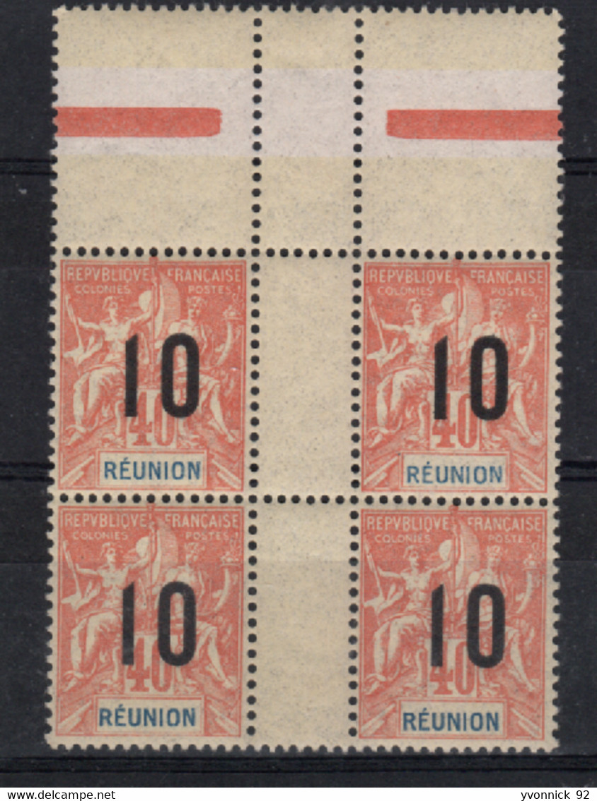 Réunion_  Bloc Sans Millésimes 10 S 40   N°76 BDF 1912 - Andere & Zonder Classificatie