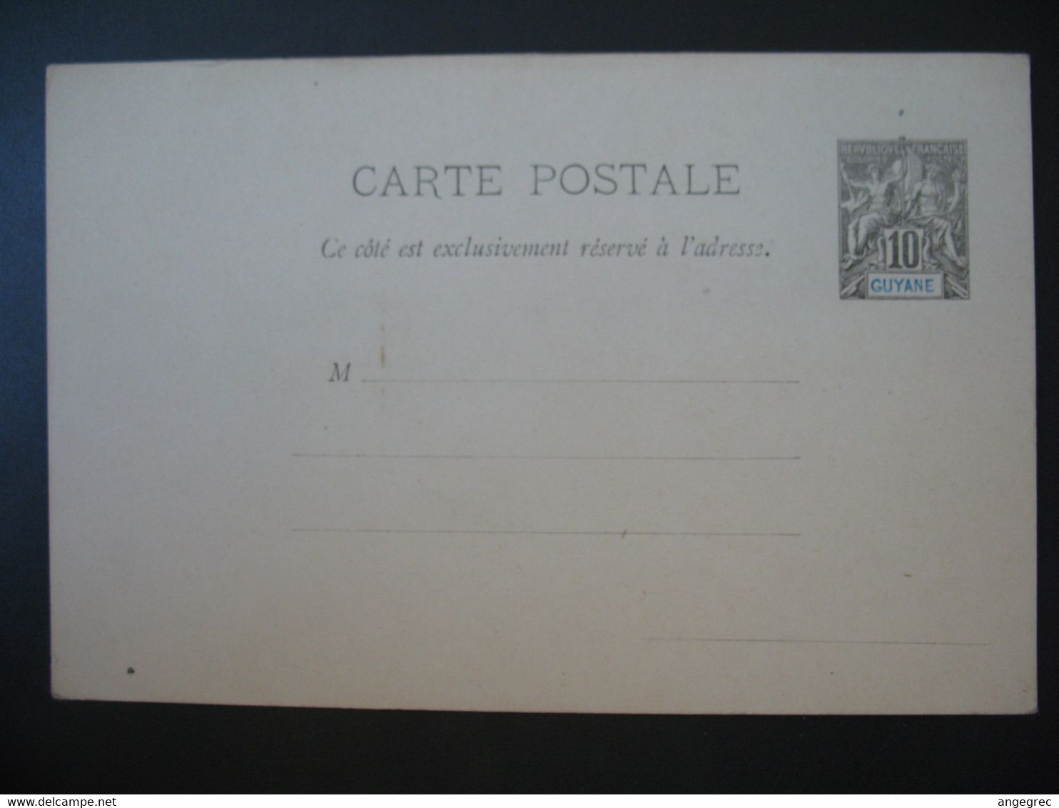 Entier Postal  Carte Postale Guyane  Type Groupe  10c   Voir Scan - Storia Postale
