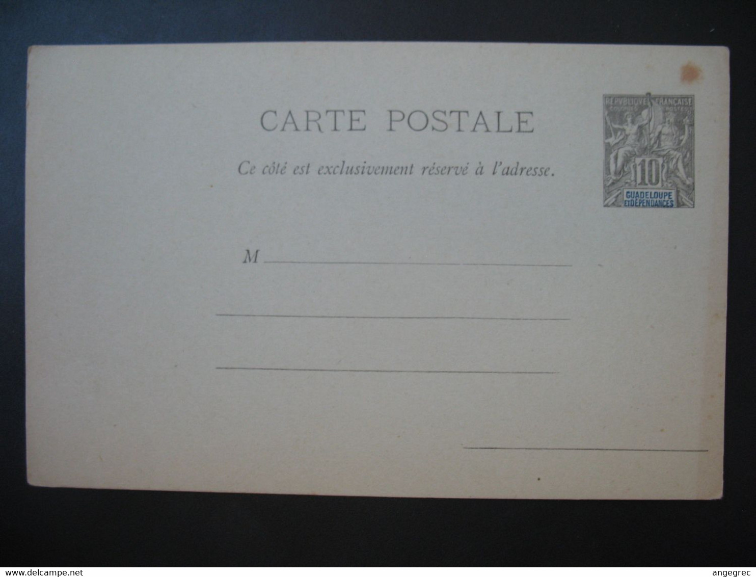 Entier Postal  Carte Postale Guadeloupe  Type Groupe  10c   Voir Scan - Lettres & Documents