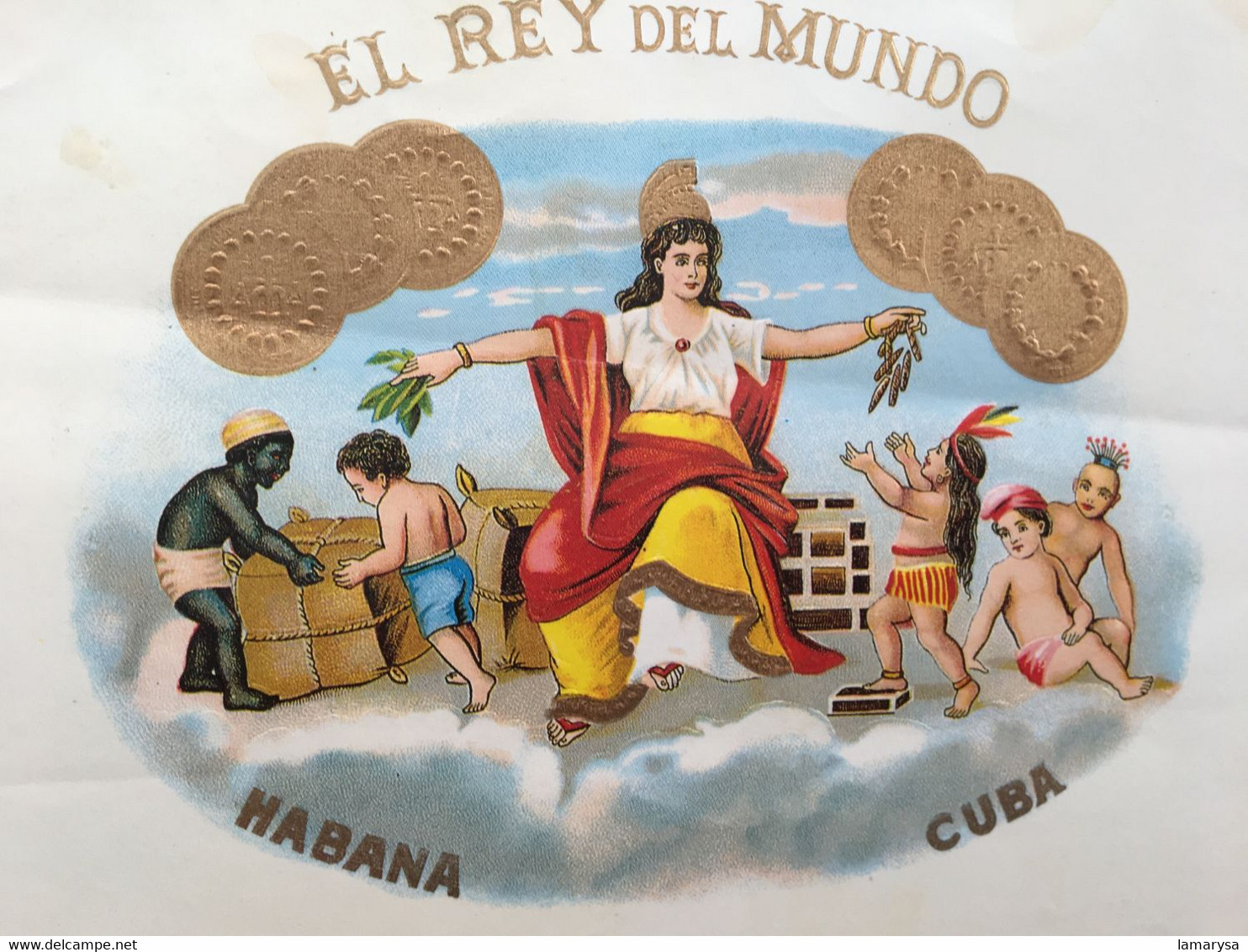 Cigares Habana Cuba-MONTECRISTO + EL REY Del MUNDO 2 Publicités Relief Publicitaire Gaufré-Tabac Tobacco Menendez Garcia - Dokumente