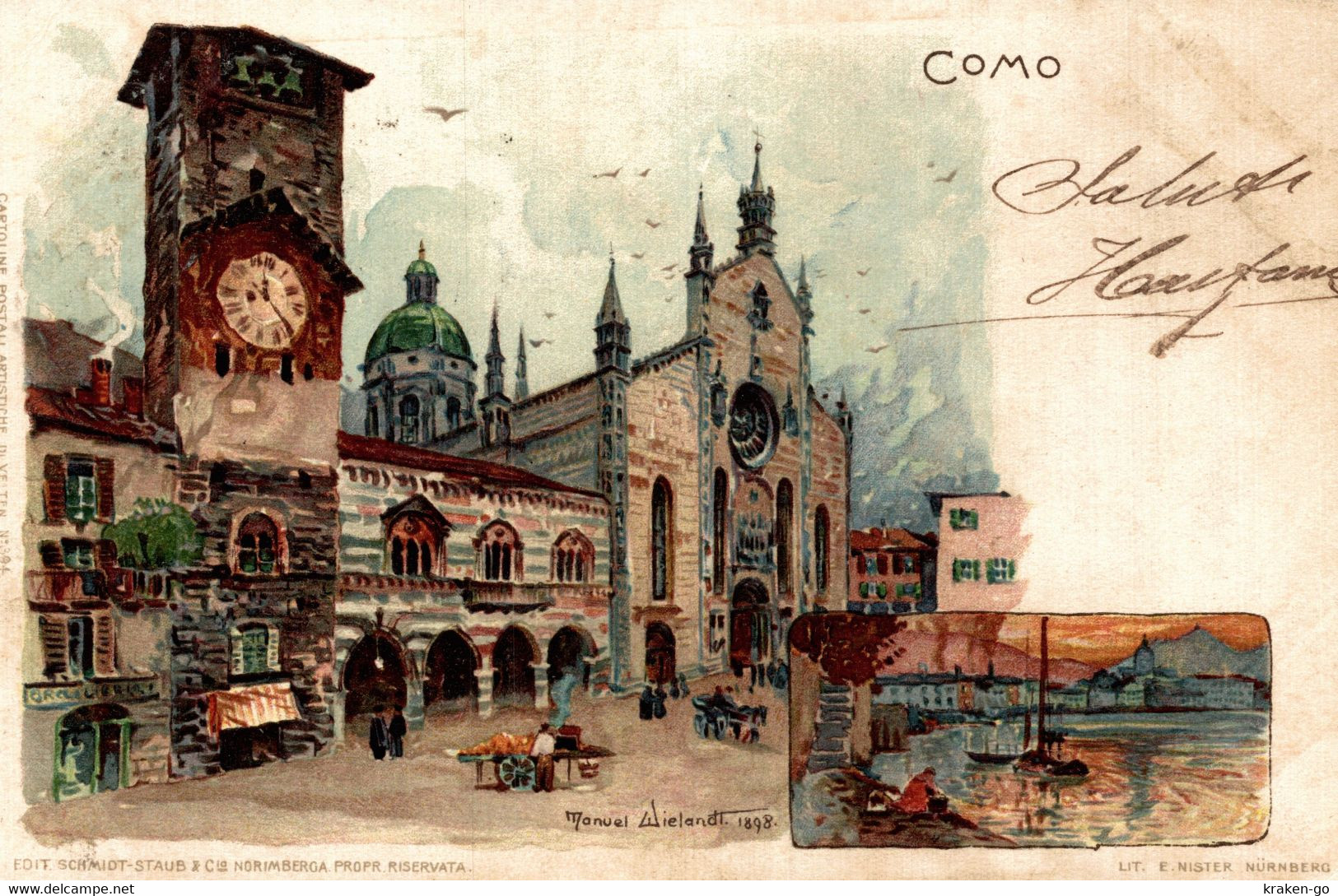 CPA M. WIELANDT - Como Città - Vedutine - VG - W061 - Wielandt, Manuel