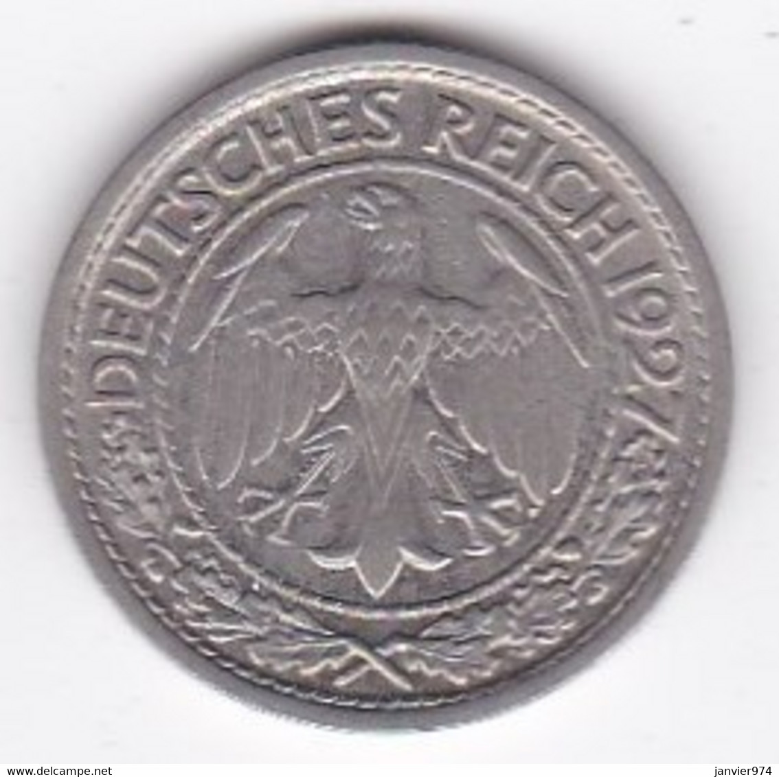 Allemagne 50 Reichspfennig 1927 A BERLIN,  , En Nickel , KM# 49 - 50 Rentenpfennig & 50 Reichspfennig