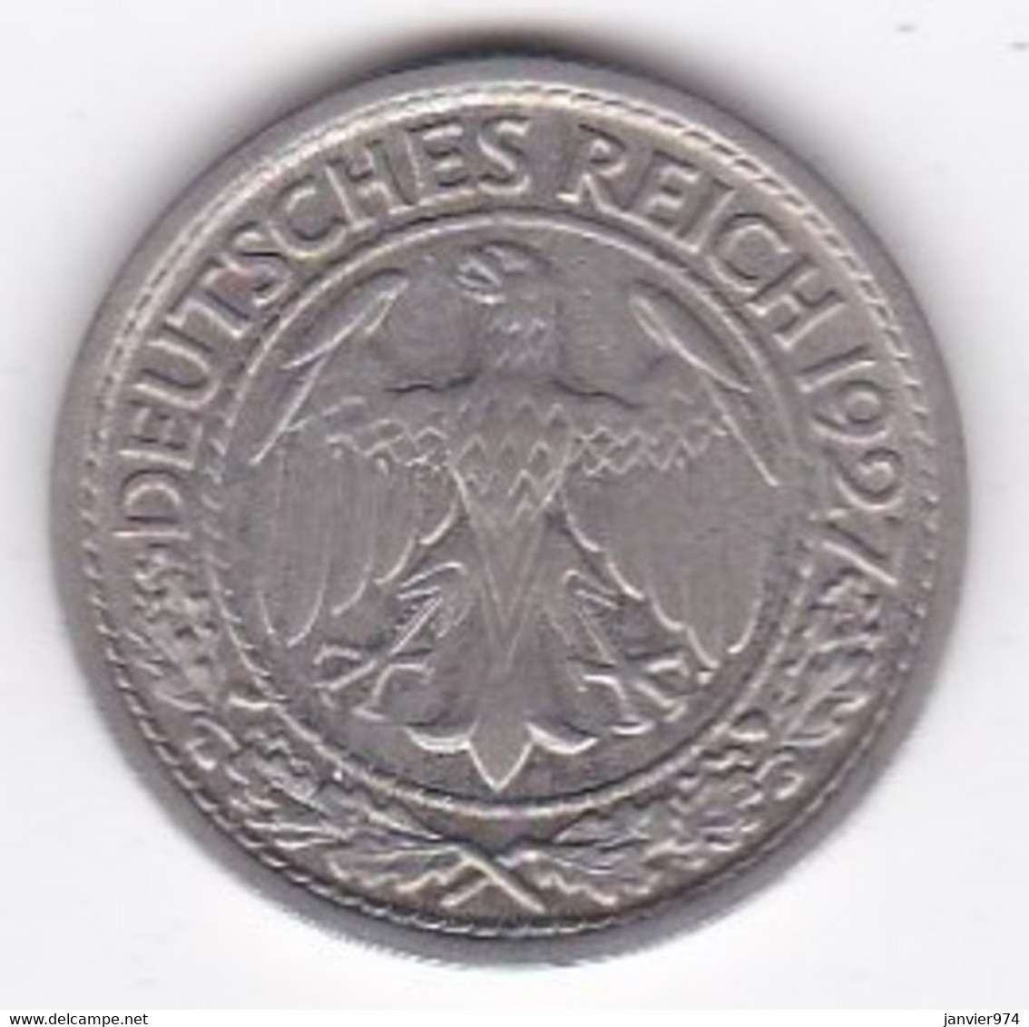 Allemagne 50 Reichspfennig 1927 A BERLIN,  , En Nickel , KM# 49 - 50 Renten- & 50 Reichspfennig