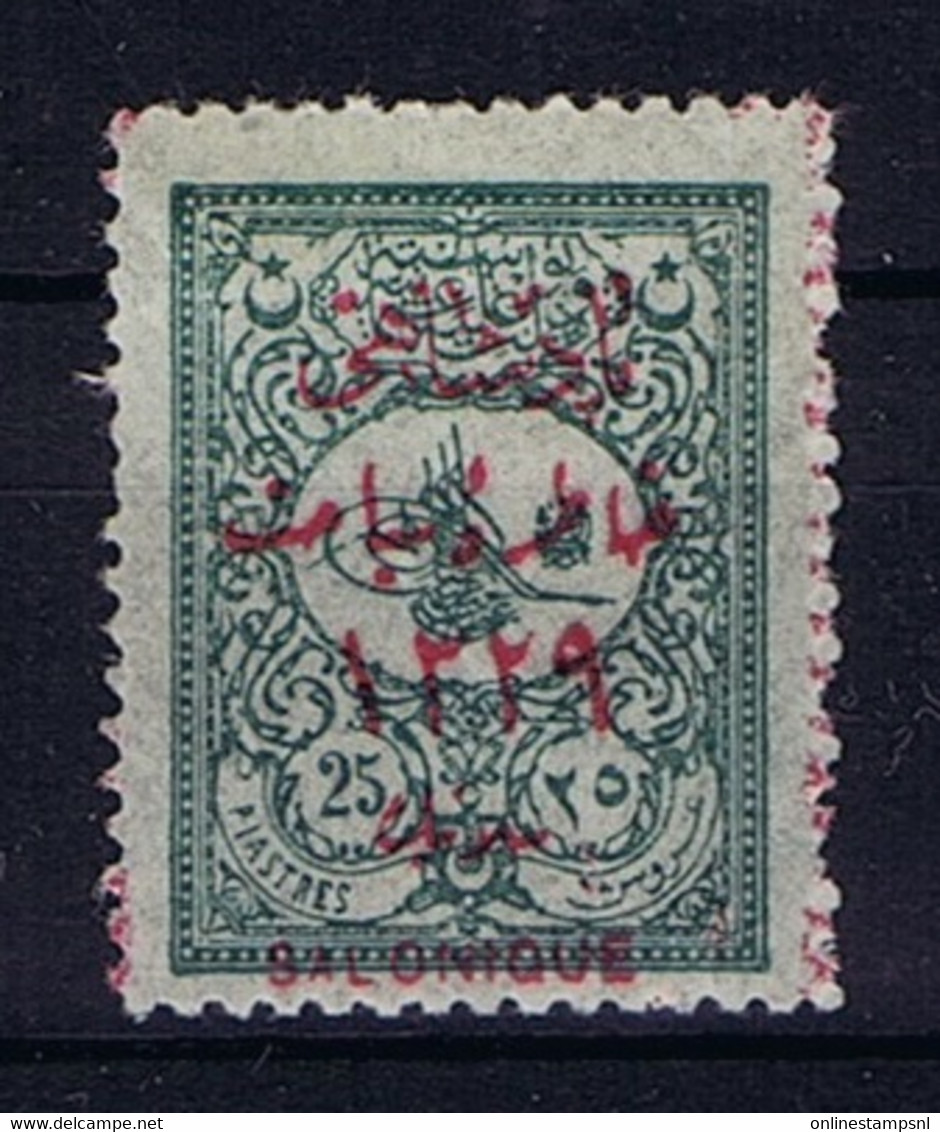 Turkey: Mi 201 III A Isf 330 Salonique 1911  MH/* Mit Falz, Avec Charnière - Unused Stamps