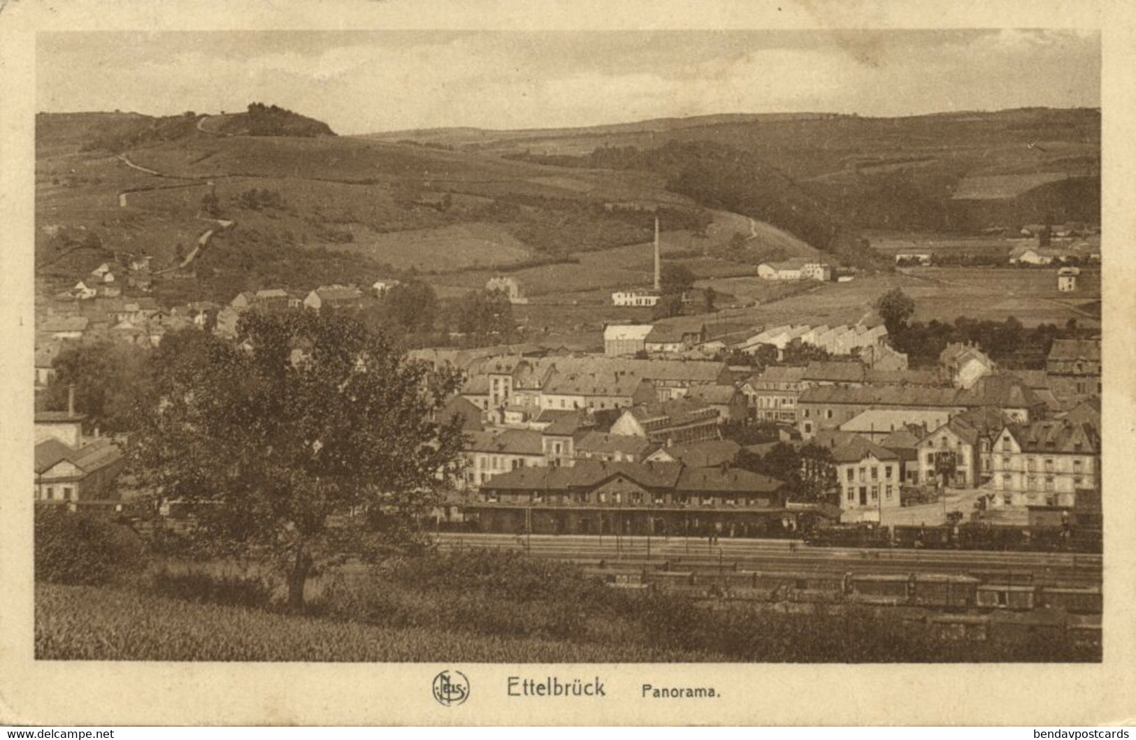 Luxemburg, ETTELBRÜCK, Panorama, Railway Station (1927) Postcard - Ettelbruck