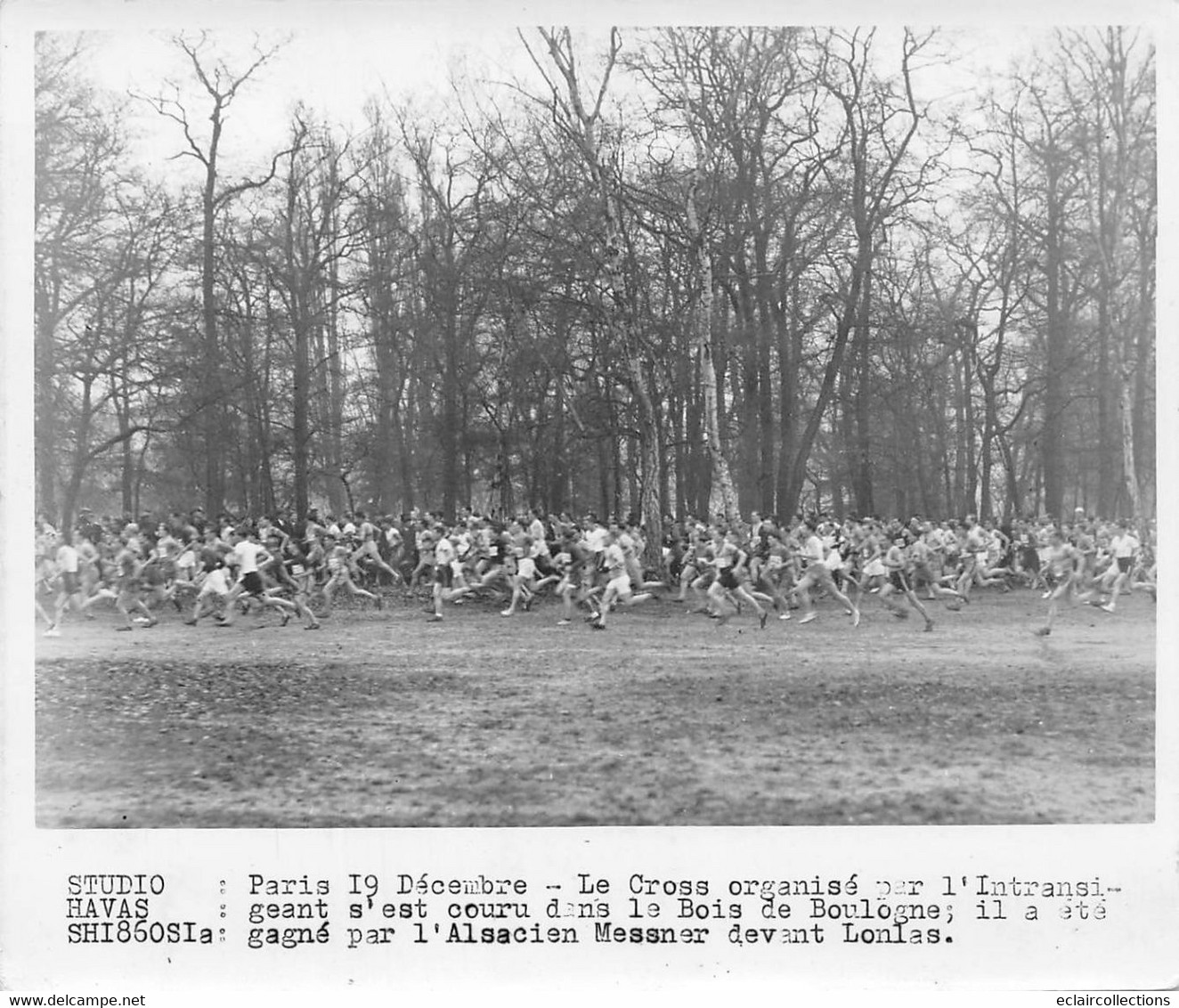 Photographie     Paris 19 Décembre  Cross Organisé Par L'Intransigeant. Messner  1er   (voir Scan Et Commentaires) - Sport