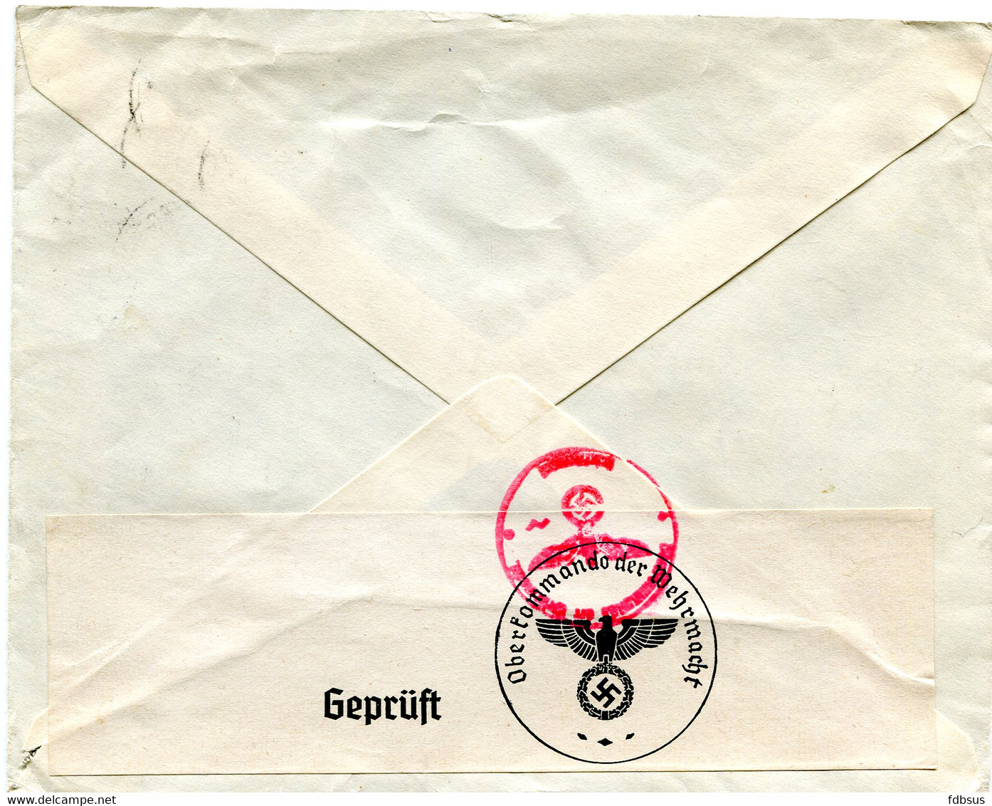 1941 Zensur Censuur Enveloppe UNION ALLUMETTIERE Grammont Naar Sweden Suède - Blauwe C In Cirkel - - Cartas & Documentos