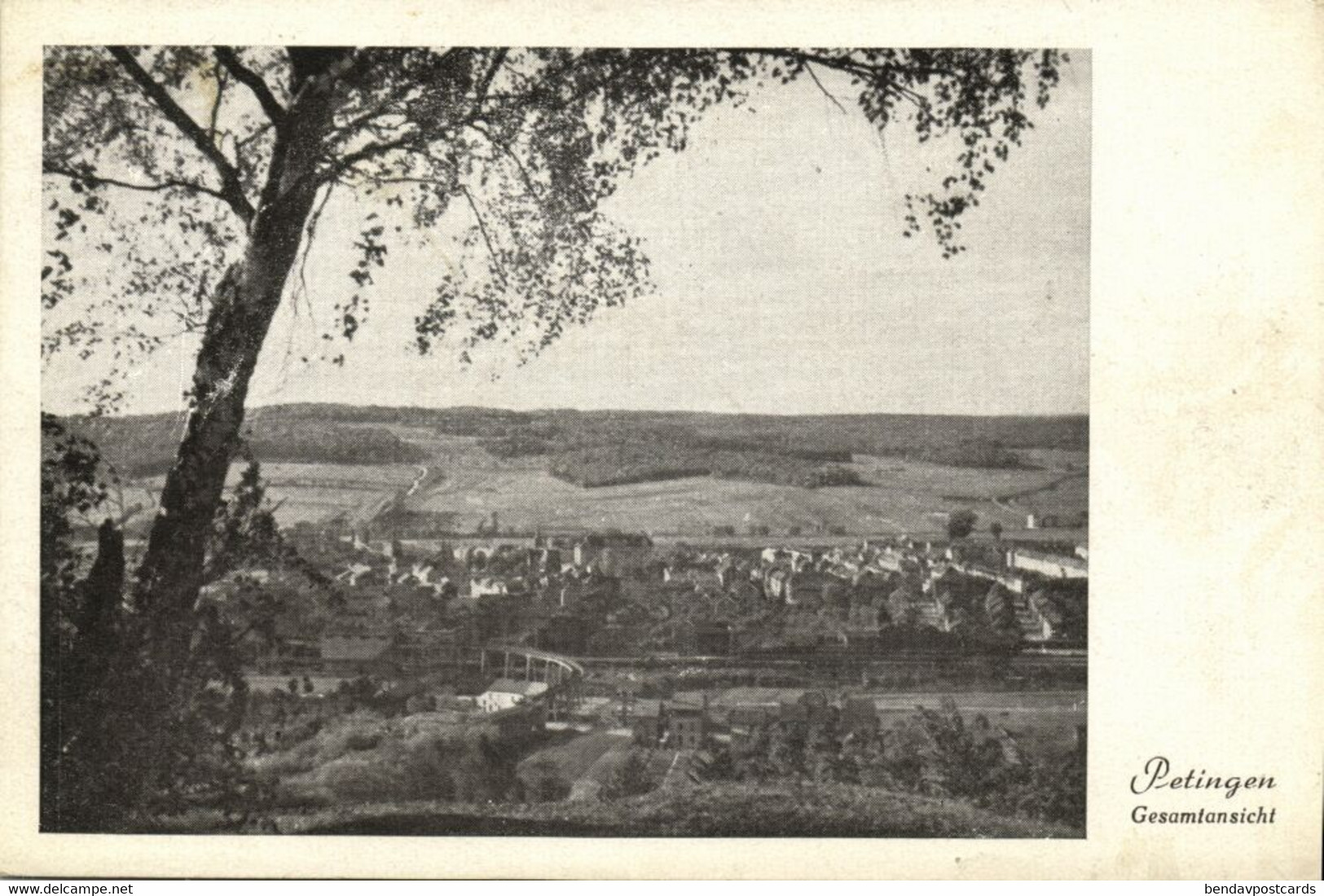 Luxemburg, PETINGEN PÉTANGE, Gesamtansicht (1920s) Postcard - Petingen