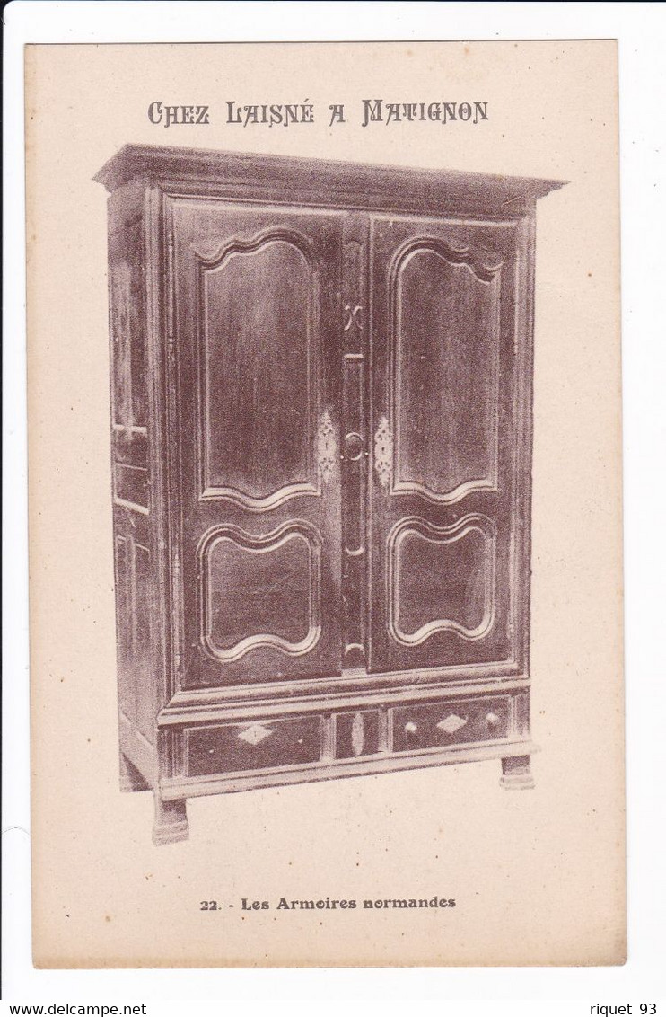 Lot 3 Cp - CHEZ LAISNE à MATIGNON(22)- Fabrique De Meubles Armoires Normandes.Banquettes Lits-Clos.Banquettes Bretonnes - Artisanat