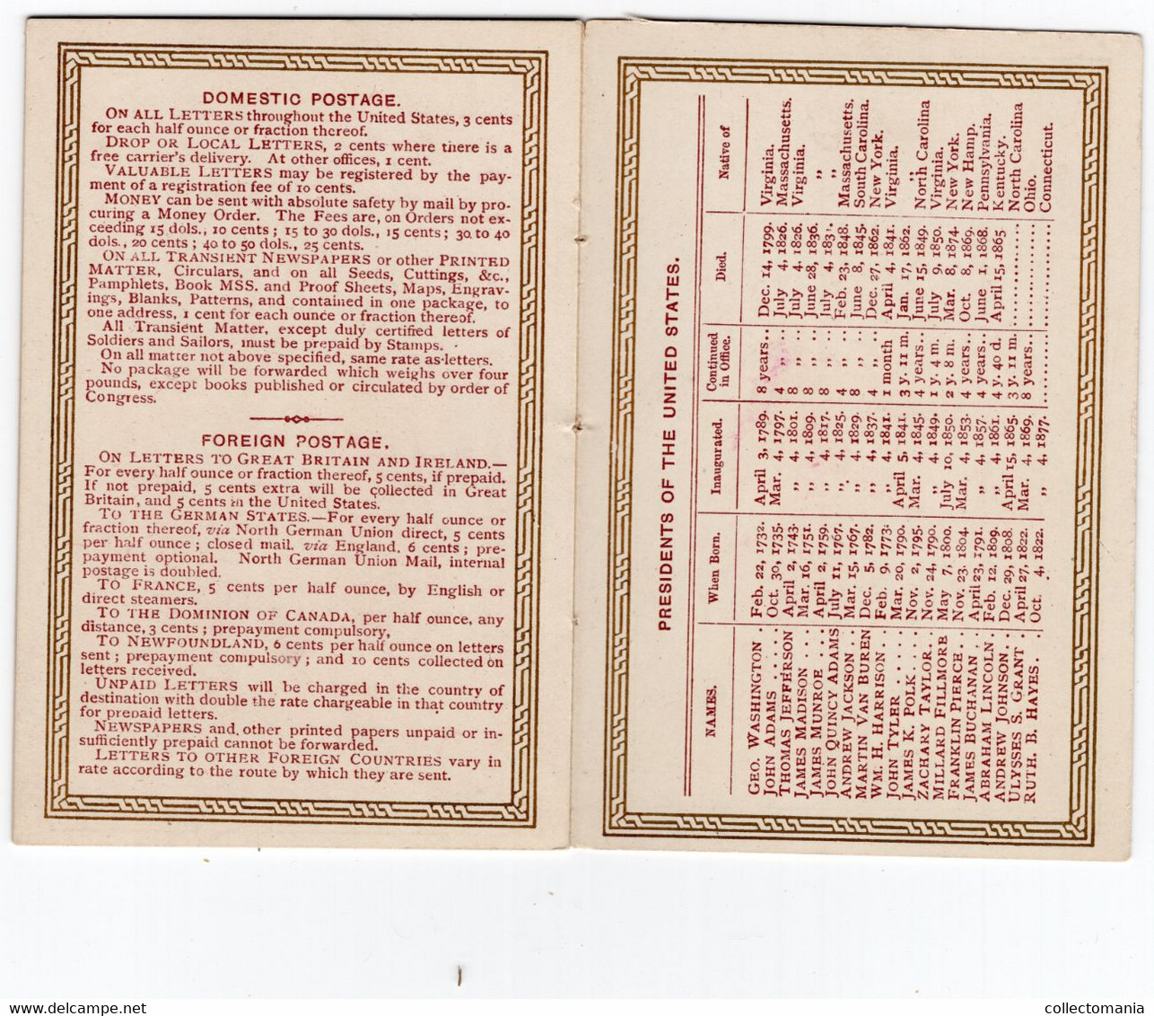1 Carnet Booklet Calendrier 1878  Eclipses 1878 The Saisons Lith.Marcus Ward & C° - Petit Format : 1901-20