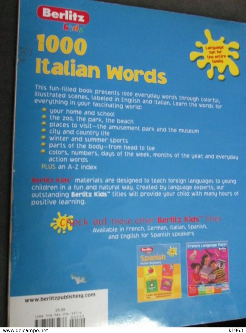 1000 ITALIAN WORDS, BERLITZ KIDS 2007 - Other & Unclassified