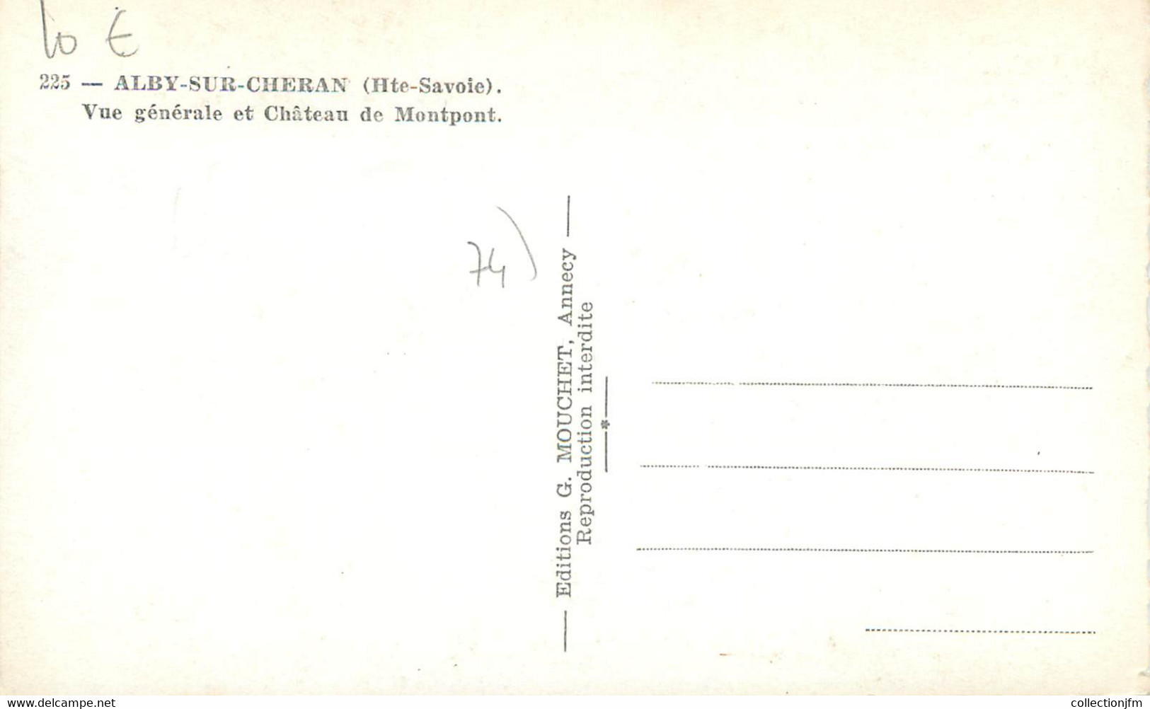 .CPSM  FRANCE 74 " Alby Sur Chéran, Vue Générale Et Château De Montpont" - Alby-sur-Cheran