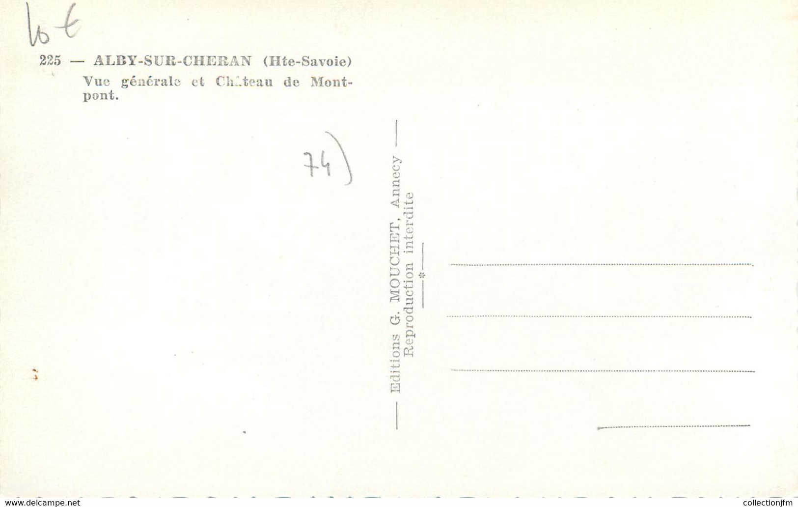 .CPSM  FRANCE 74 " Alby Sur Chéran, Vue Générale Et Château De Montpont " - Alby-sur-Cheran