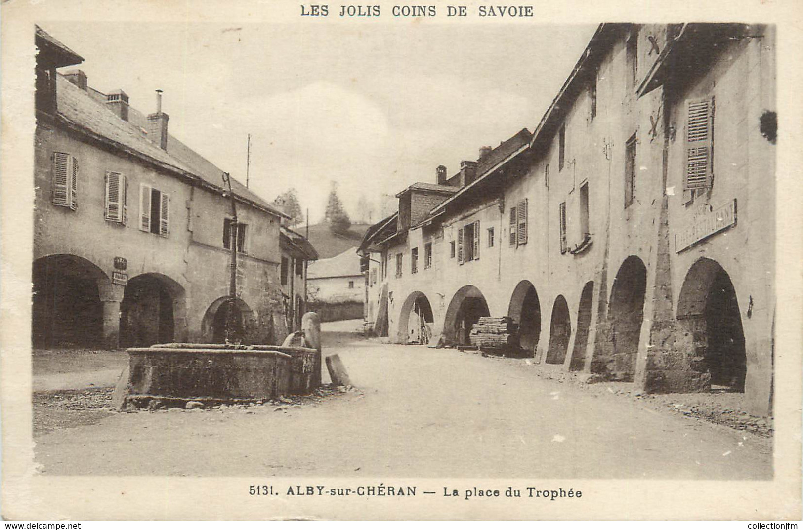 .CPA  FRANCE 74 " Alby Sur Chéran,  La Place Du Trophée" - Alby-sur-Cheran