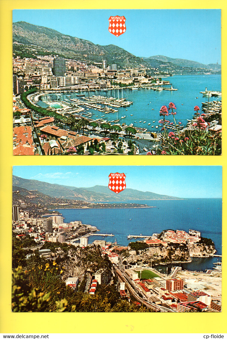 MONACO . " LE PORT ET MONTE CARLO " & " VUE GÉNÉRALE " . 2 CPM - Réf. N°30033 - - Verzamelingen