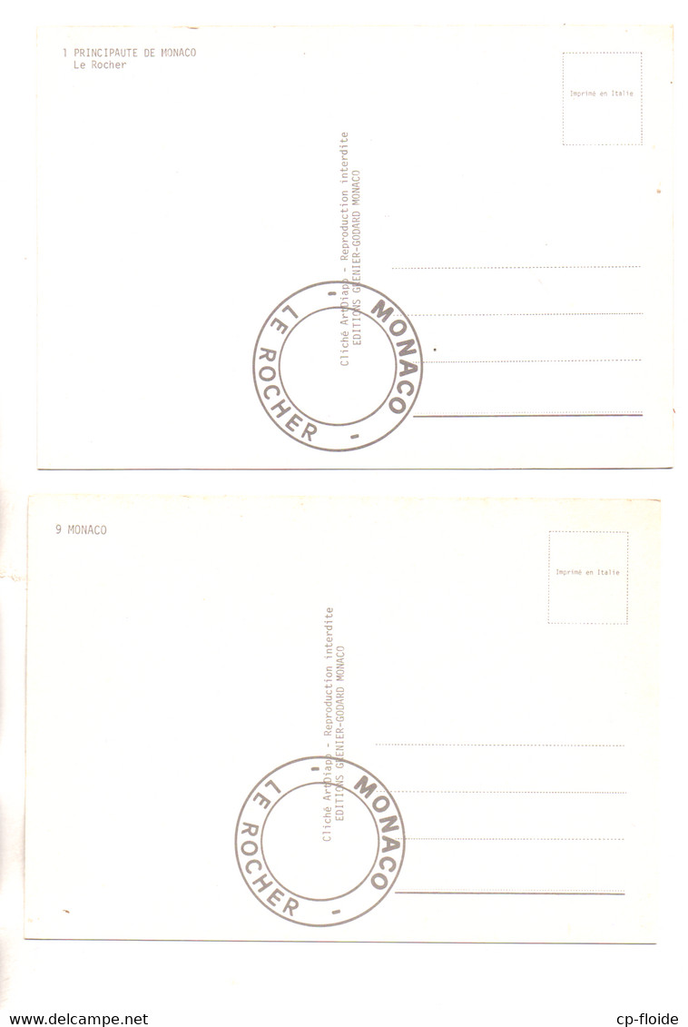 MONACO . " LE ROCHER " & " MULTI-VUES " . 2 CPM - Réf. N°30034 - - Collezioni & Lotti