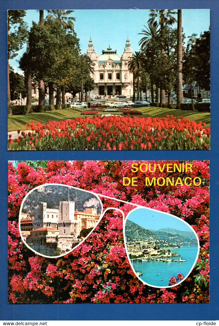 MONACO . " LE PORT ET LE PALAIS PRINCIER. MULTI-VUES " & " CASINO " . 2 CPM - Réf. N°30036 - - Colecciones & Lotes