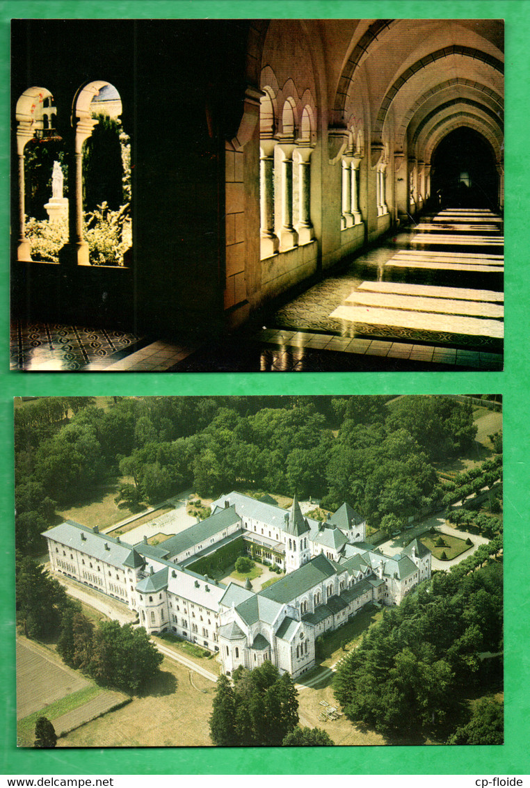 81 - DOURGNE . ABBAYE SAINTE-SCHOLASTIQUE . " VUE AÉRIENNE " & " LE CLOÎTRE " . 2 CPM - Réf. N°30046 - - Dourgne