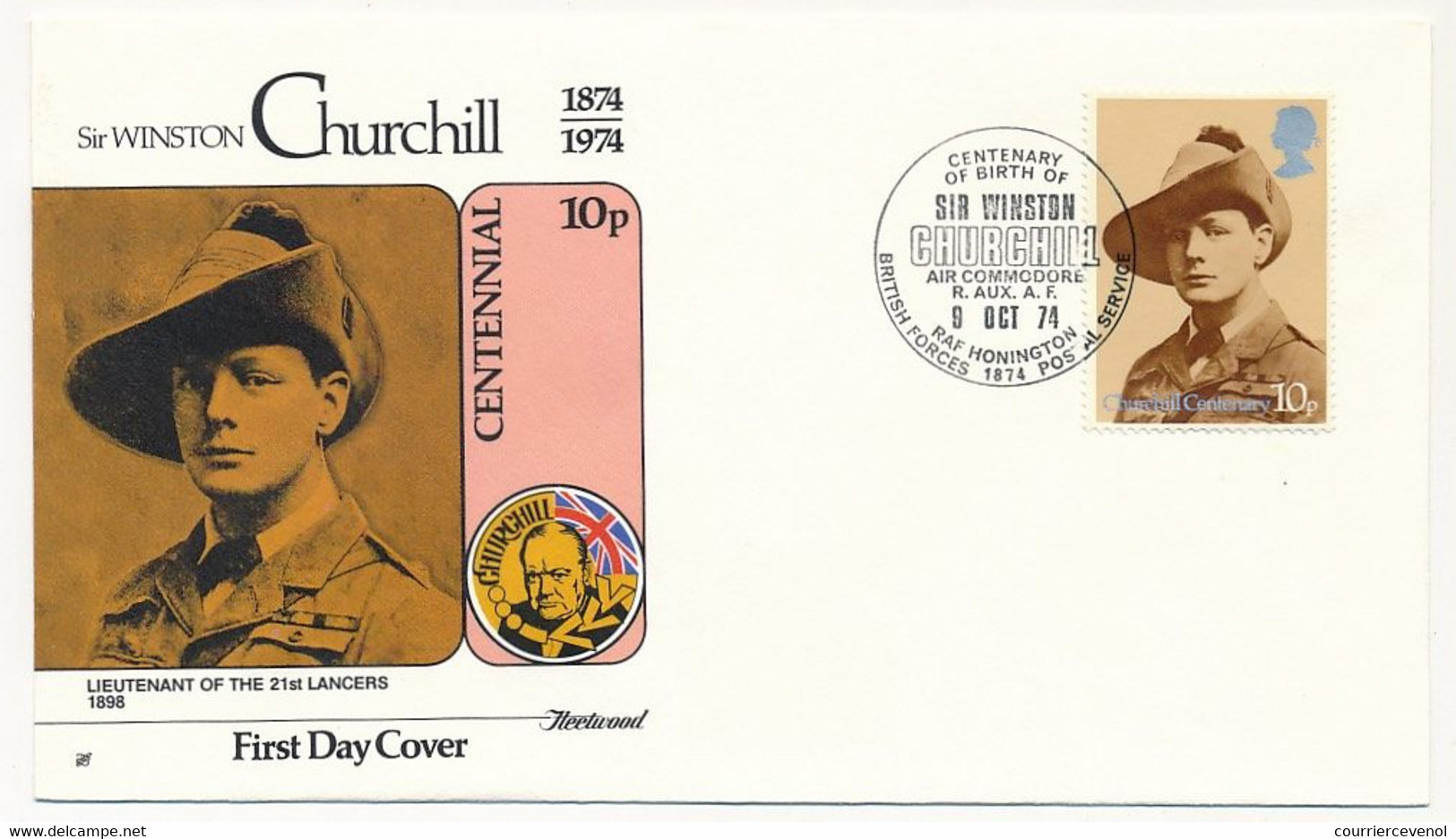 GRANDE BRETAGNE - 4 Enveloppes FDC Sir Winston Churchill 9 Oct. 1974 - 1971-80 Ediciones Decimal