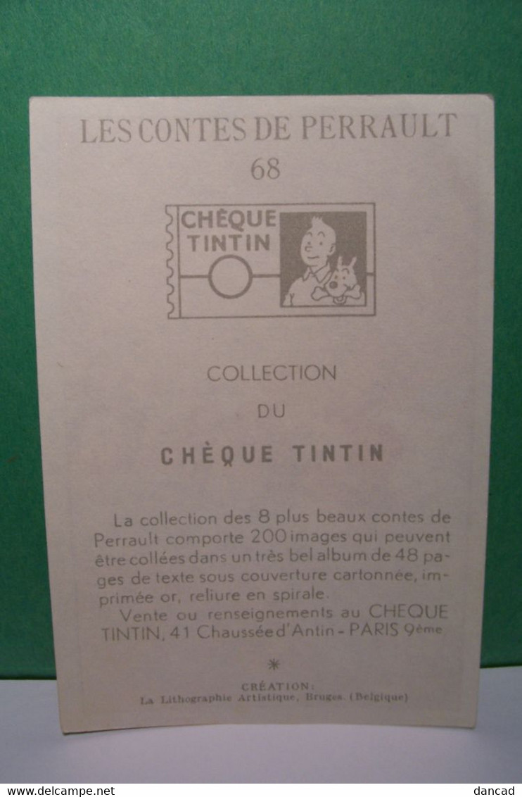 CHEQUE  TINTIN  - LES CONTES DE PERRAULT - IMAGE N° 68  - " LE PETIT POUCET " - Albums & Katalogus
