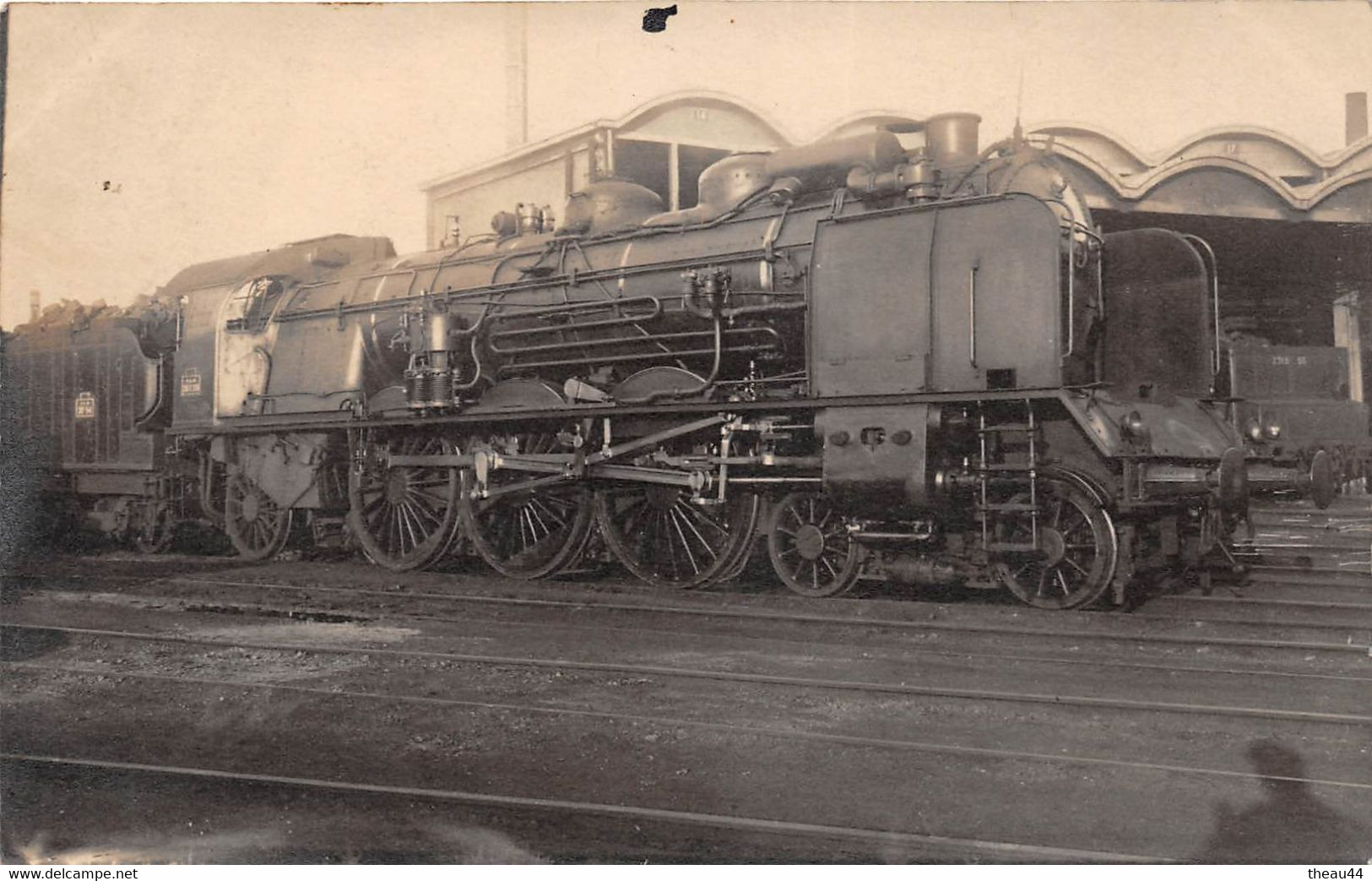 ¤¤   -  Carte-Photo D'une Locomotive Ancienne   -  Chemin De Fer Du P.L.M.        -  ¤¤ - Matériel