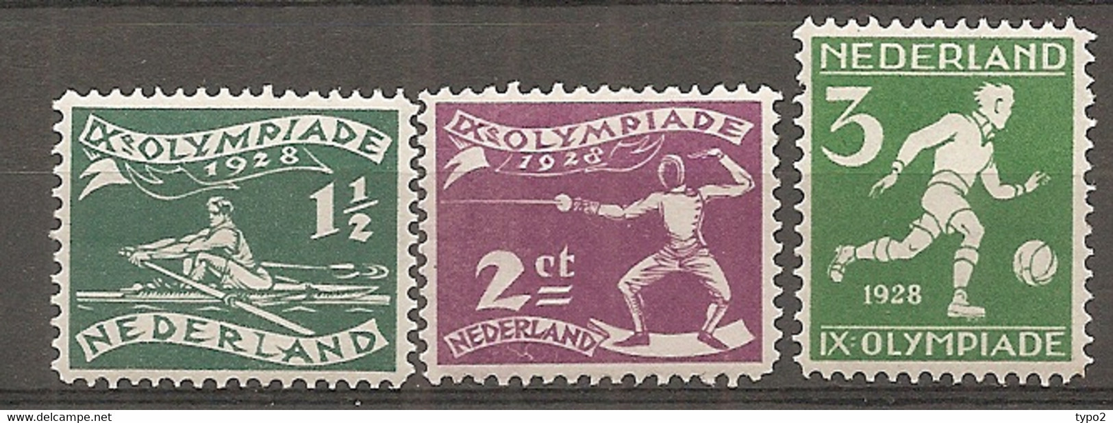 P-B - Yv. N°  199,200,201  *  1,2,3c  Jeux Olympiques Amsterdam Cote  9  Euro  BE  2 Scans - Nuovi