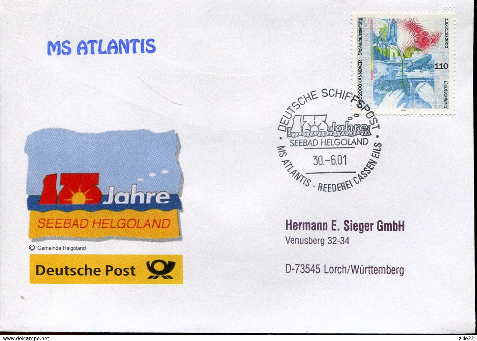 Germany Special Cover - Transport Ship - Ferry Helgoland - Maritiem