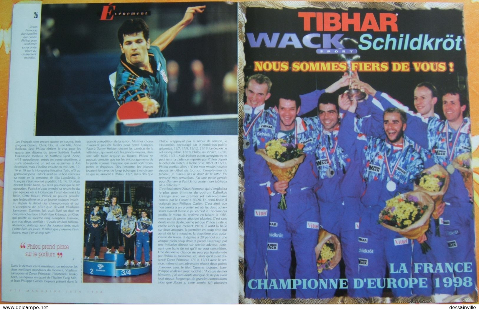 TENNIS DE TABLE - Poster Jean Philippe GATIEN - Table Tennis