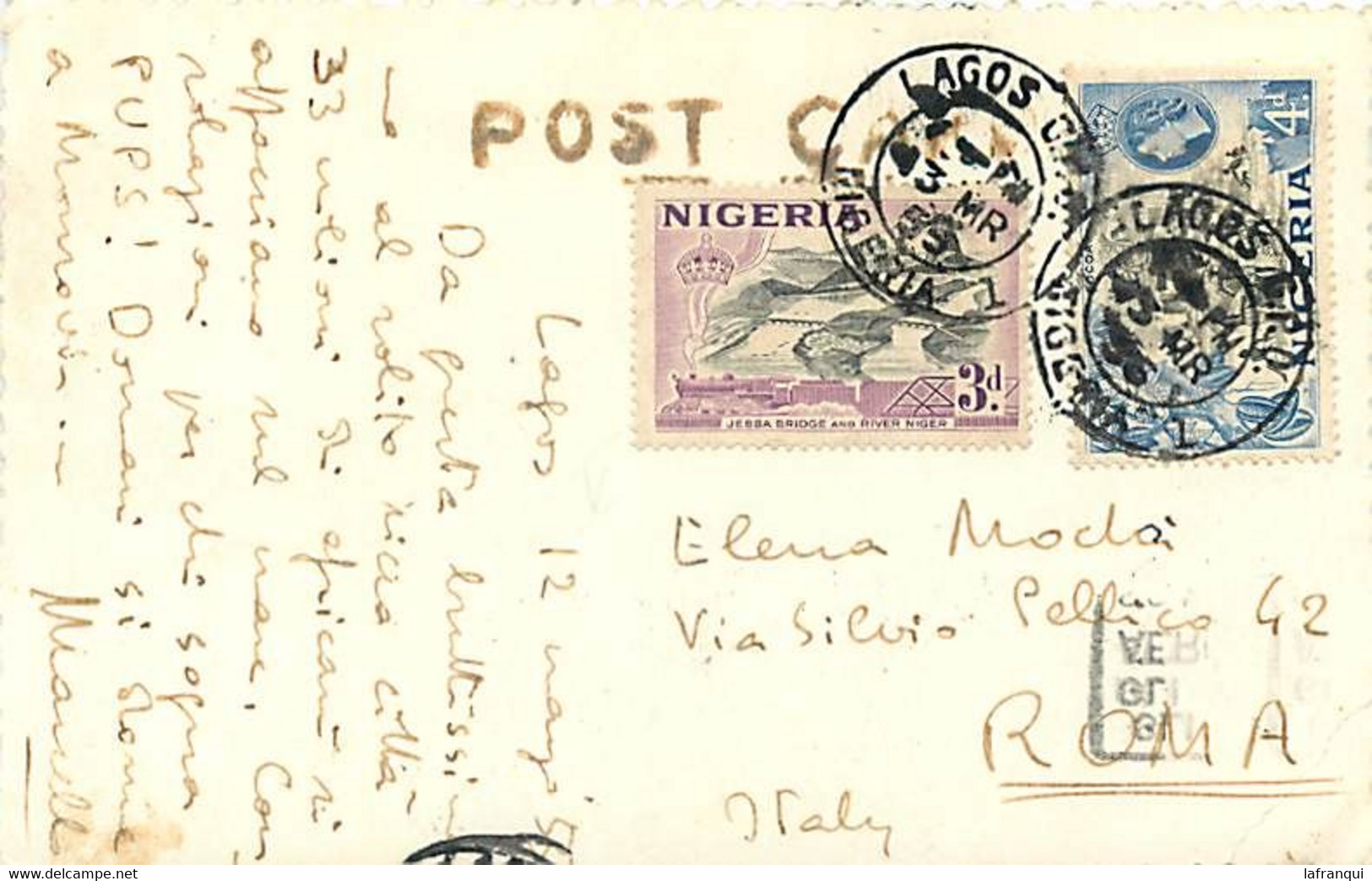 Pays Div- Ref Y315- Nigeria -  Lagos - Photo - Photo Postcard 13,5 X 8,5cms - Nigeria