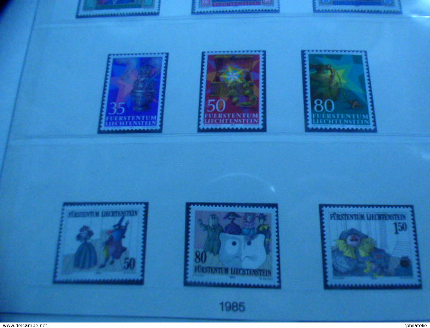 DESTOCKAGE- LIECHTENSTEIN  TIMBRES NEUFS ** DE 1985 A 1990  SUR FEUILLES VOLANTES LINDNER - Unused Stamps