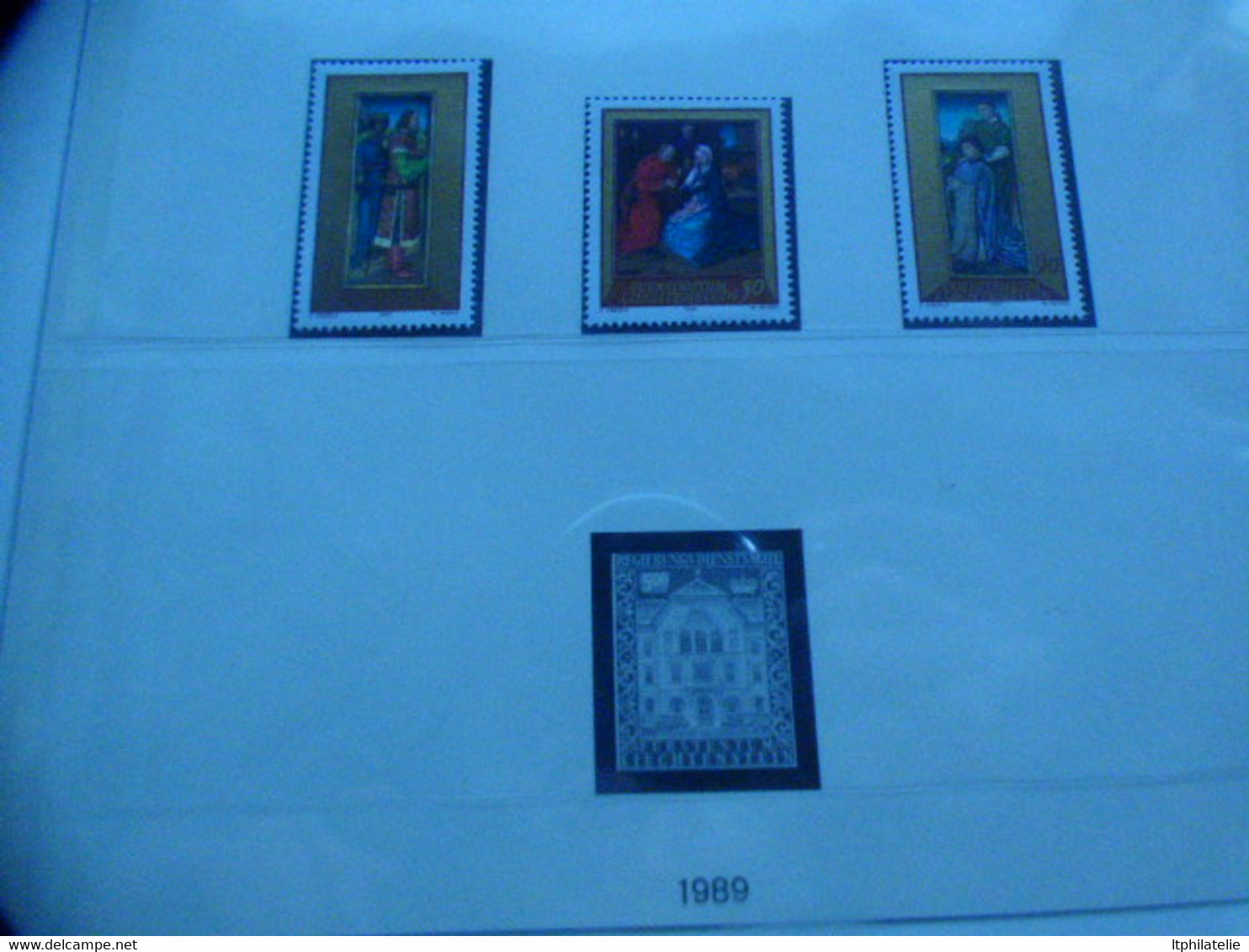 DESTOCKAGE- LIECHTENSTEIN  TIMBRES NEUFS ** DE 1985 A 1990  SUR FEUILLES VOLANTES LINDNER