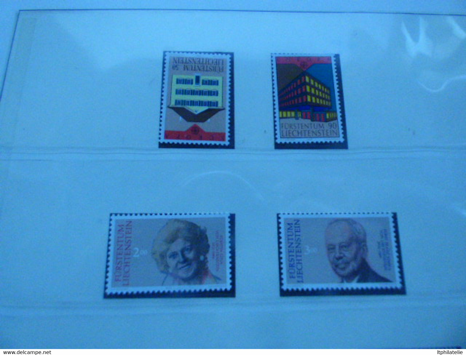 DESTOCKAGE- LIECHTENSTEIN  TIMBRES NEUFS ** DE 1985 A 1990  SUR FEUILLES VOLANTES LINDNER