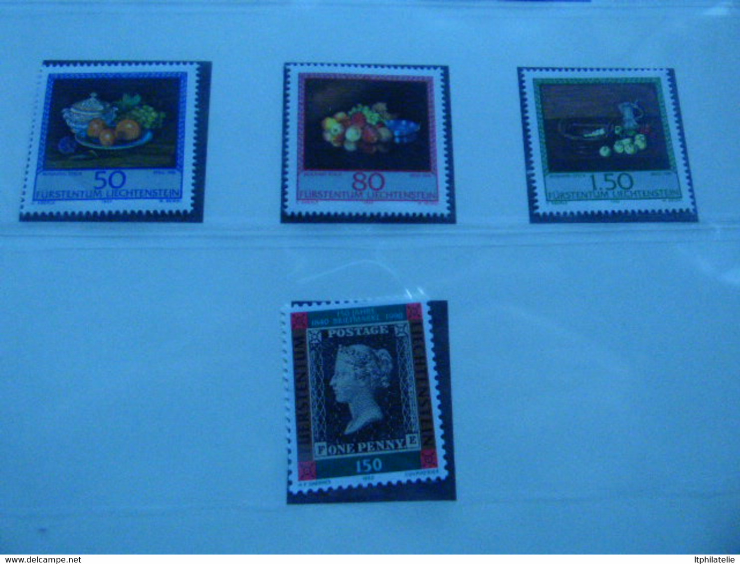 DESTOCKAGE- LIECHTENSTEIN  TIMBRES NEUFS ** DE 1985 A 1990  SUR FEUILLES VOLANTES LINDNER