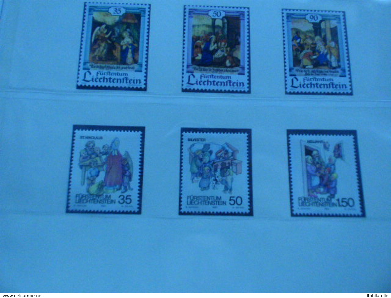 DESTOCKAGE- LIECHTENSTEIN  TIMBRES NEUFS ** DE 1985 A 1990  SUR FEUILLES VOLANTES LINDNER