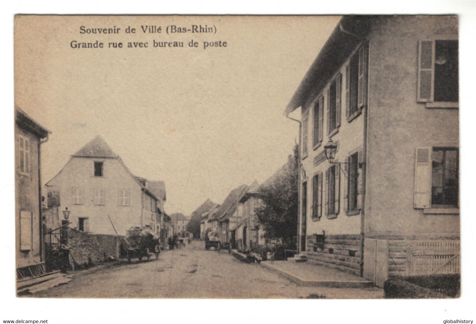 DG1710 - SOUVENIR DE VILLÉ - GRANDE RUE AVEC BUREAU DE POSTE - POST OFFICE - Sonstige & Ohne Zuordnung