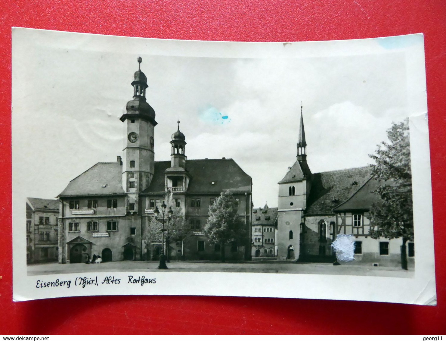 Eisenberg - Altes Rathaus - Echt Foto - Kleinformat 1954 - Thüringen - Eisenberg