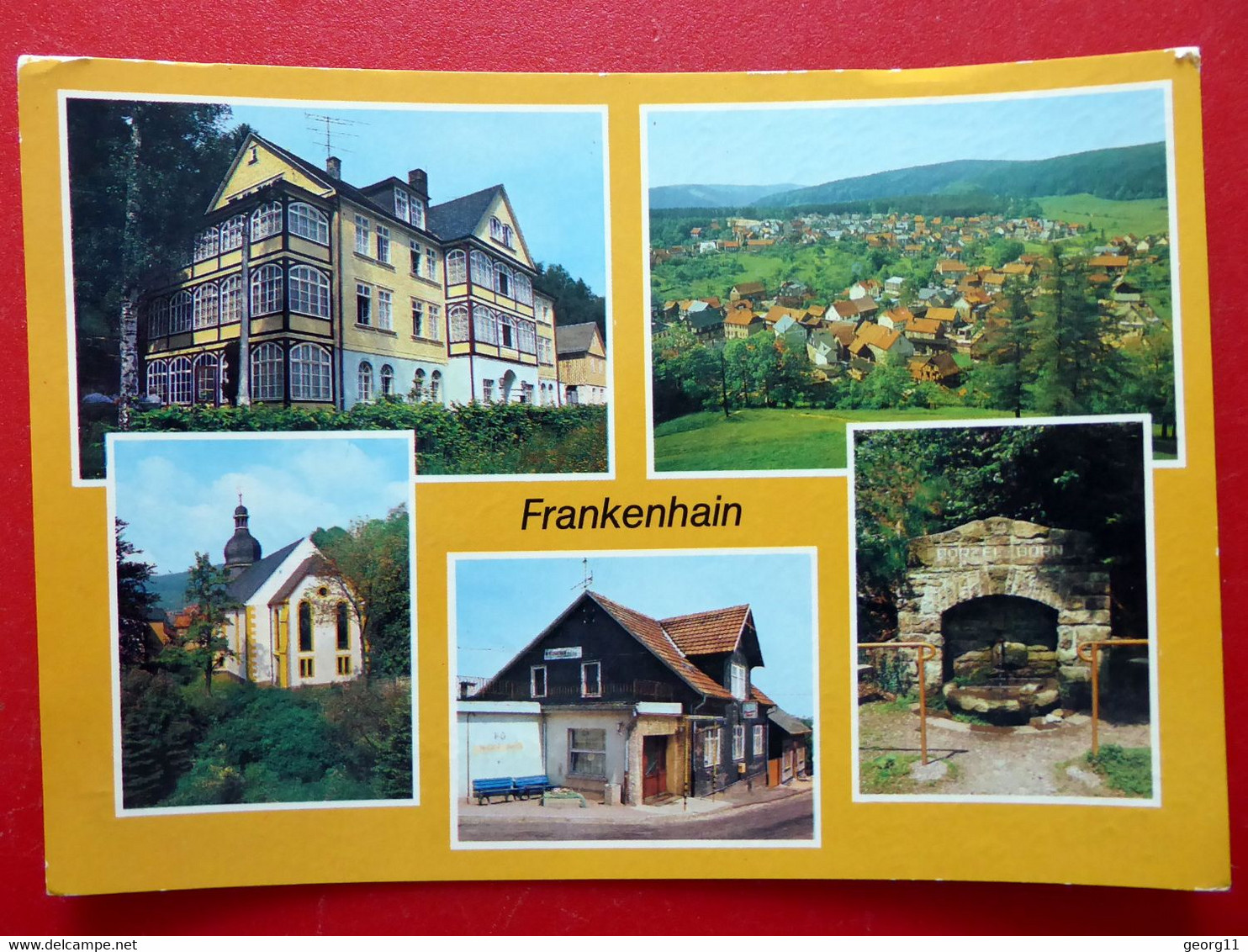 Frankenhain - Gaststätte Lilie - Kirche St. Leonhard - VDN Genesungsheim - 1982 - Thüringen - Frankenhain