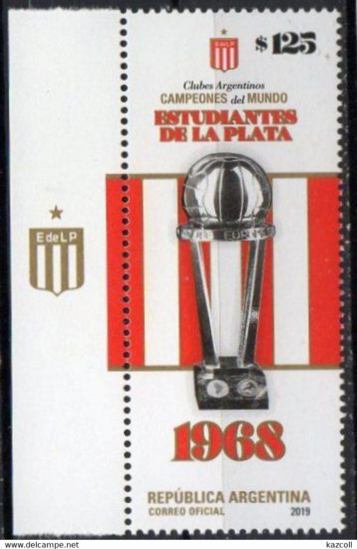 Argentina  2019.  La Plata Student Football Club Won The 1968 Intercontinental Cup.   MNH - Neufs